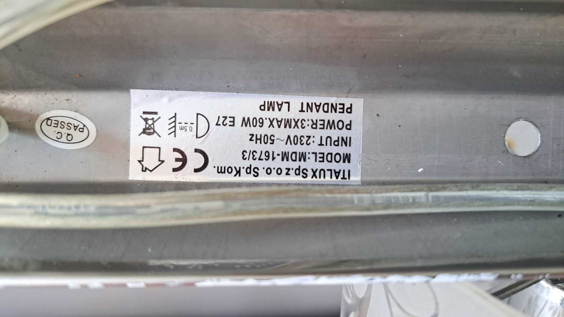 Lampa wiszaca 3 sztuki
