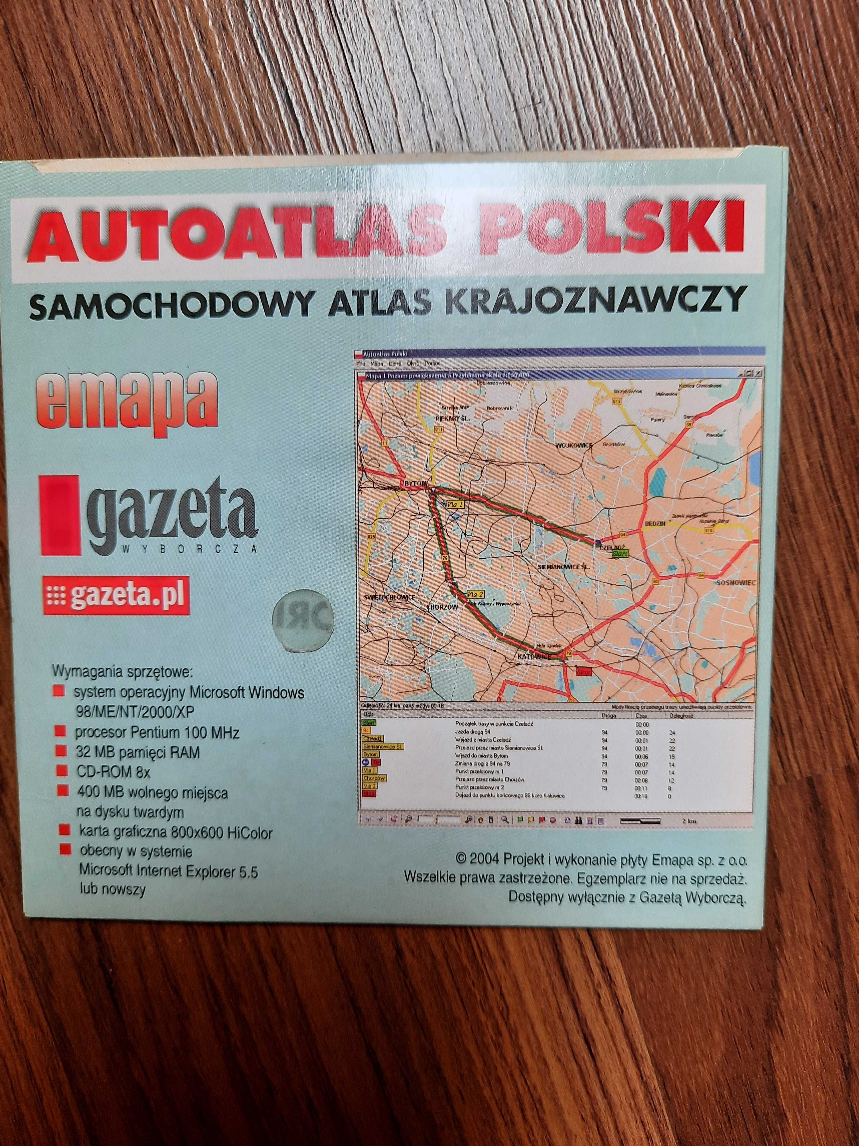 Samochodowy atlas krajoznawczy CD