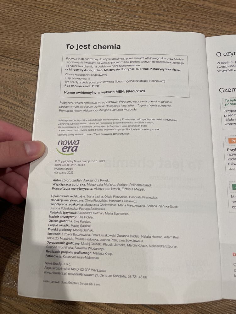 Podręcznik To jest chemia z nowej ery zakres podstawowy dla klas 2