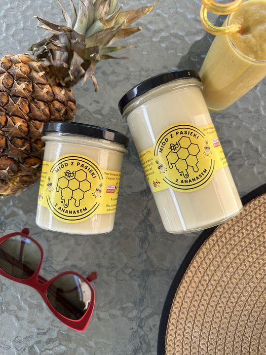 Miód z ananasem ananasowy 430g (mniejszy)