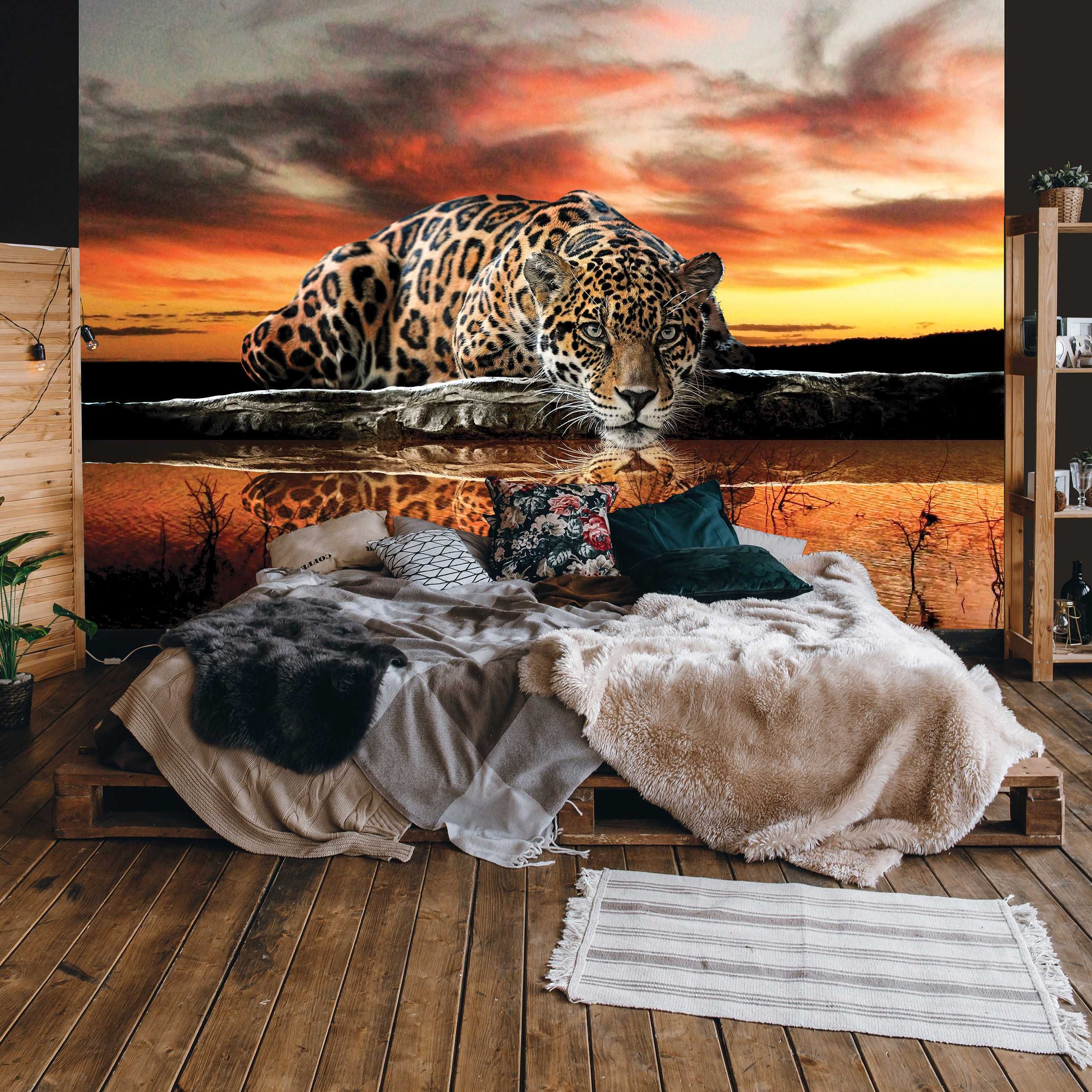 Fototapeta gepard Woda Słońce Na Ścianę 3D Twój Rozmiar + KLEJ