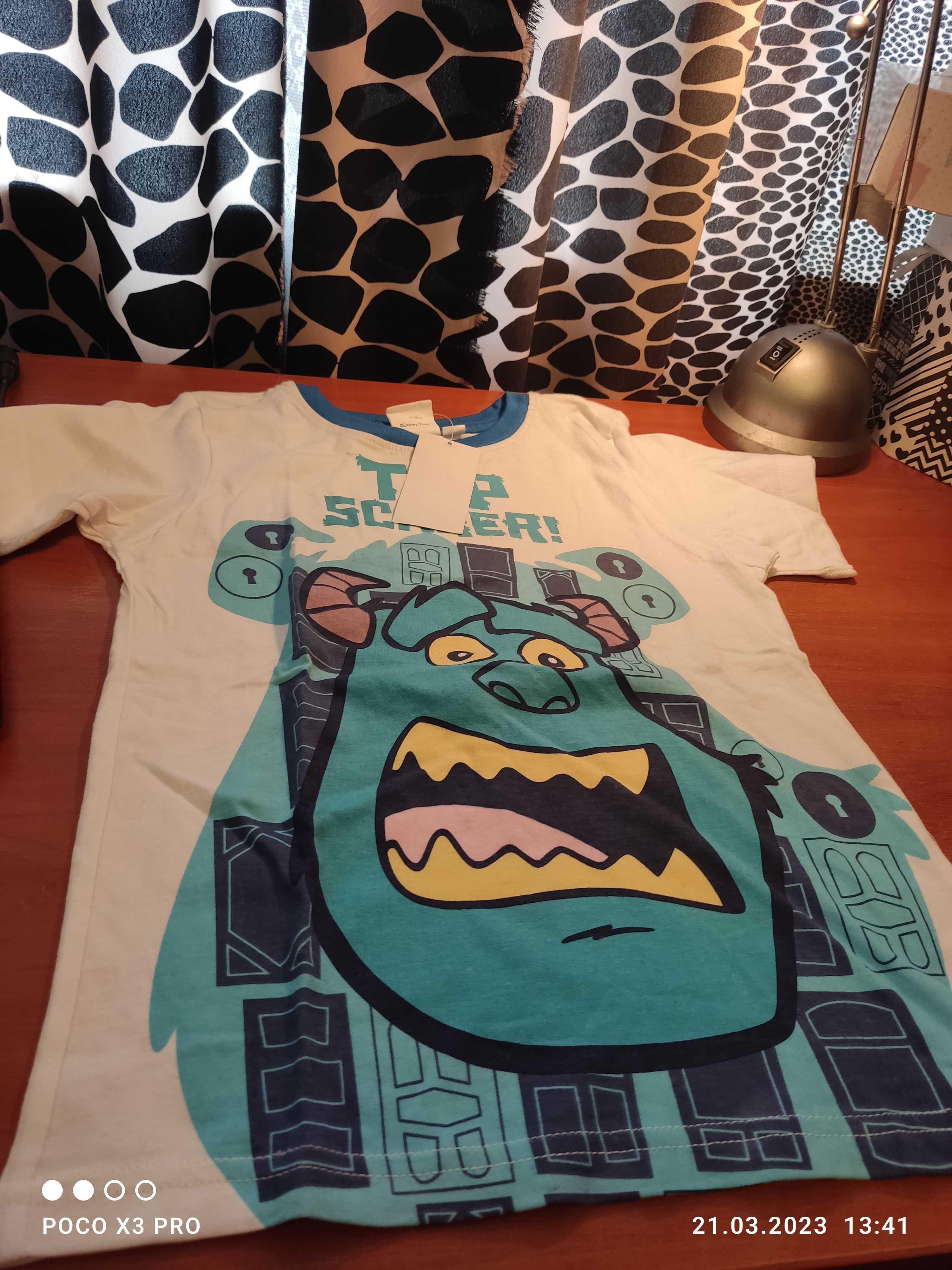 Koszulka chłopięca Disney Monsters rozmiar 116/122 cm