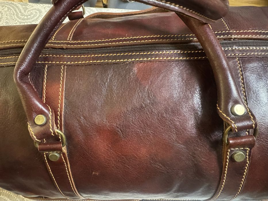 Włoska skórzana torba podróżna