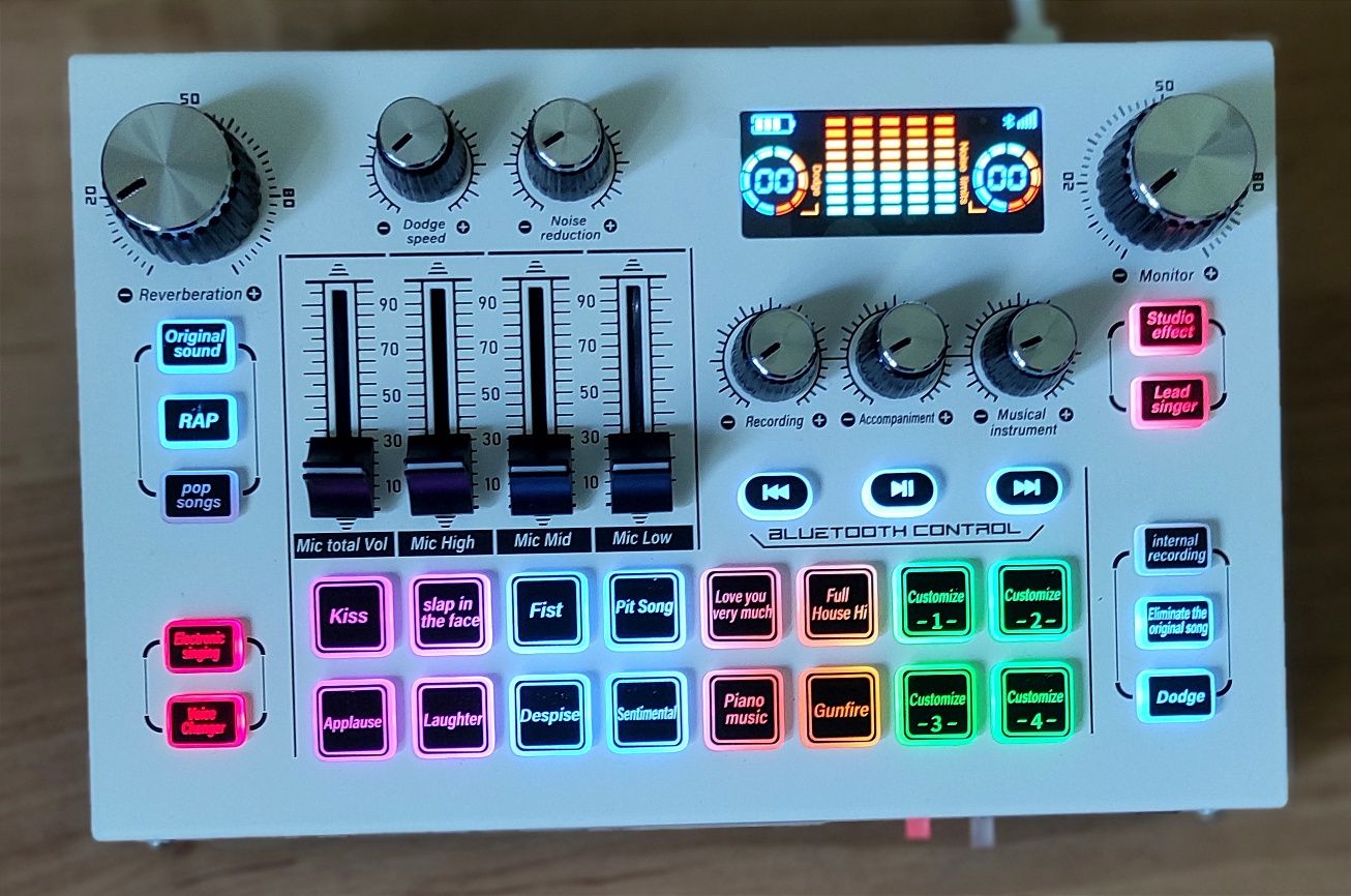 Мікшерний пульт MIXER X7 для прямих ефірів зі звуковою картою