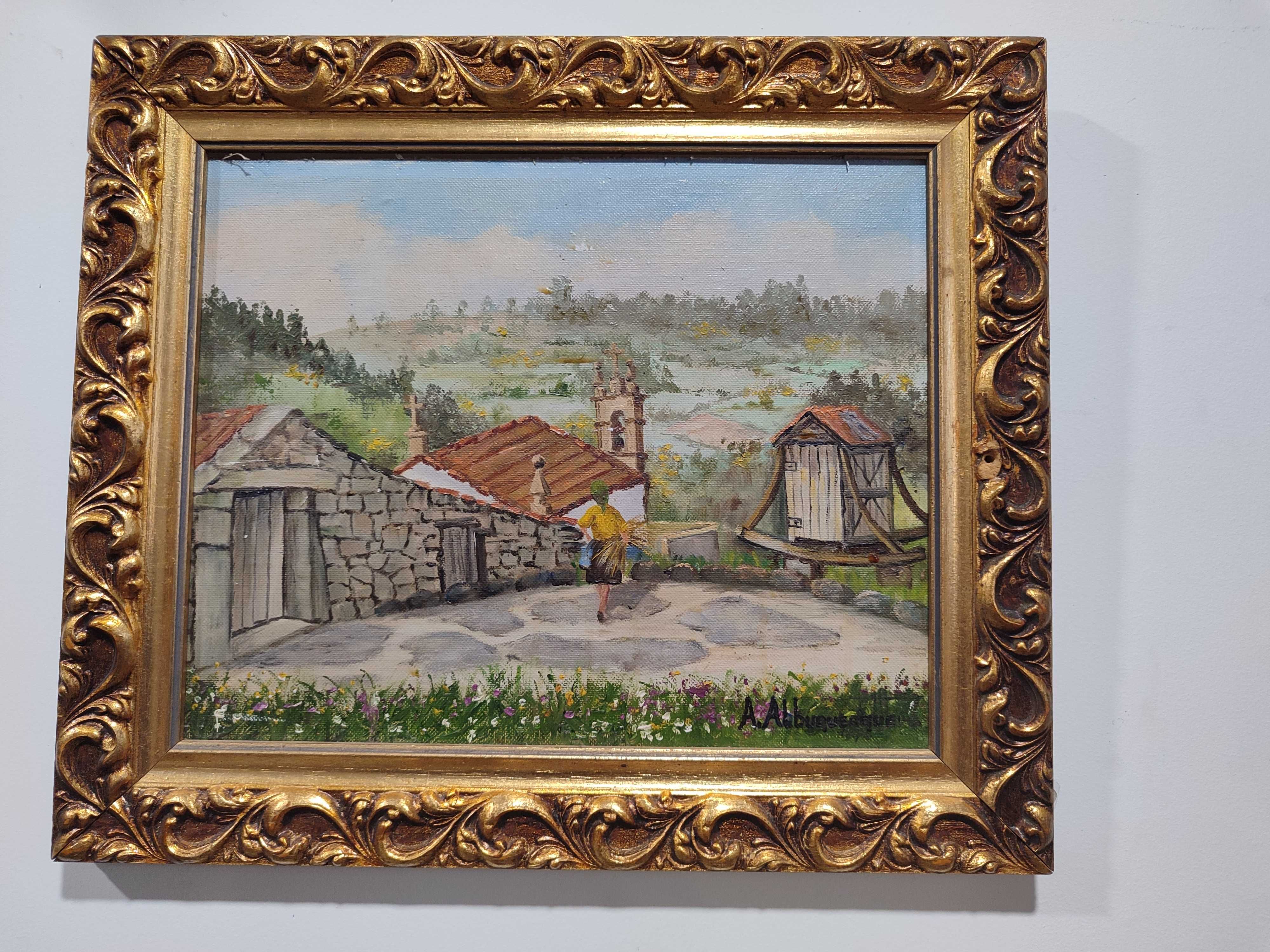 Quadro com pintura a óleo