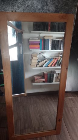 Lustro drewniana rama duże