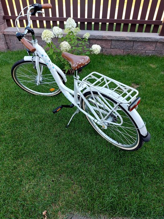 Rower Romet Panda biały dla dziewczynki.