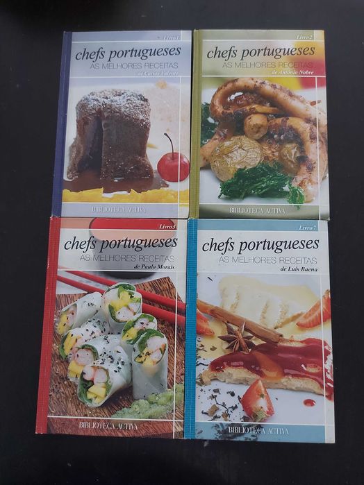Pack de 4 livros dos melhores chefes portugueses