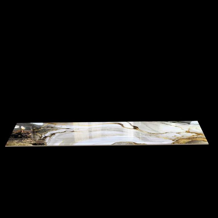 Płytki schodowe polerowane Biały Marmur ZŁOTO Grafit POŁYSK 120x30
