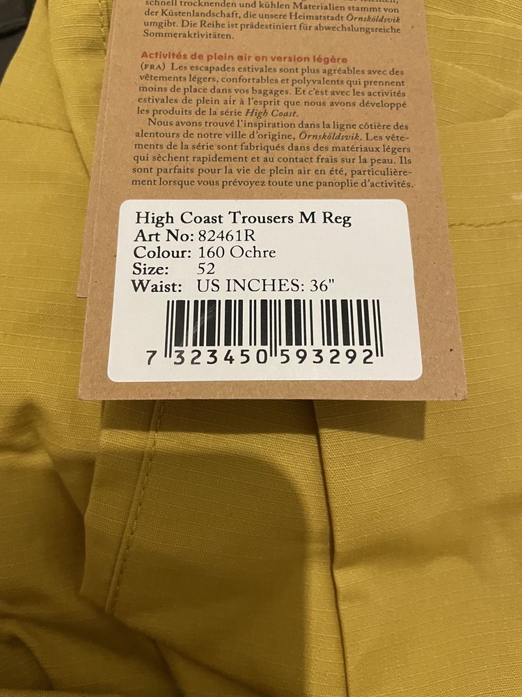 Nowe z metką spodnie fjallraven High Coast Trousers M Reg