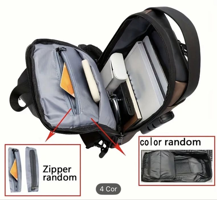 Bolsa de ombro com fecho de senha anto roubo