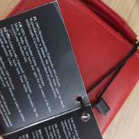 Nowy duży czerwony portfel semi line
