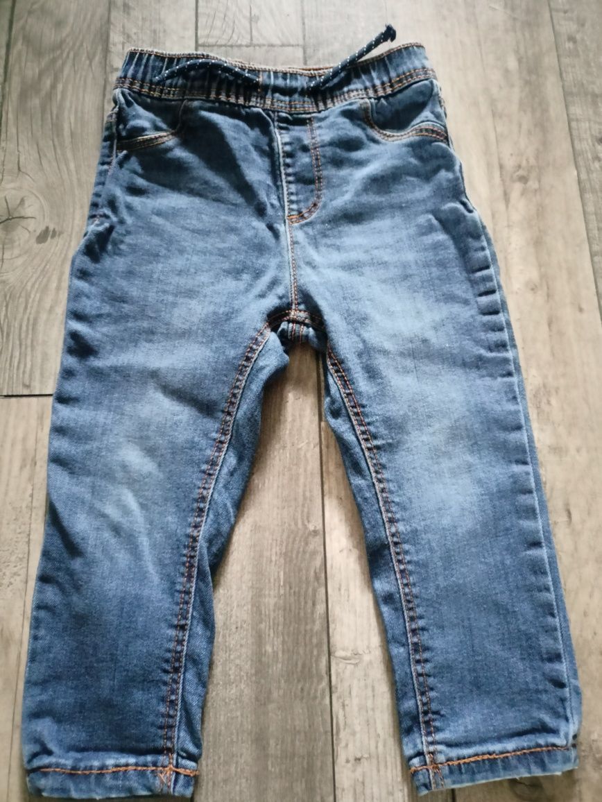 Spodnie chłopięce 92 jeansowe na gumce dla chłopca Primark eleganckie