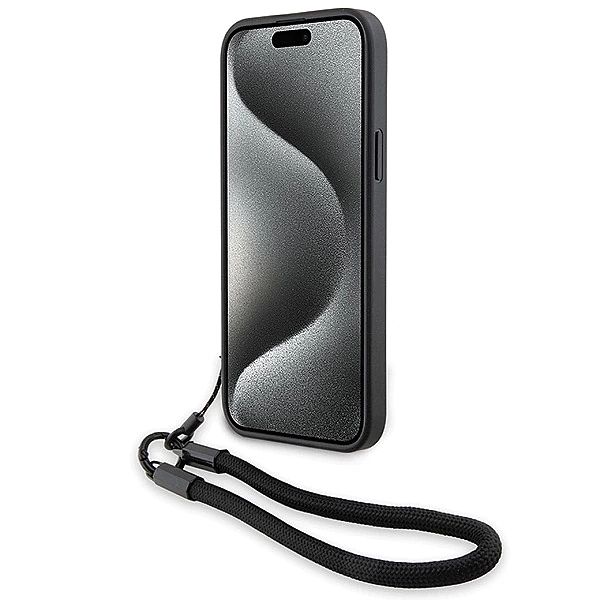 Etui BMW Signature Leather Wordmark Cord na iPhone 15 Plus / 14 Plus -