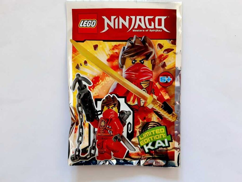 Lego Ninjago Masters of Spinjitzu 5 Foil Packs 2016 e 2017 selados