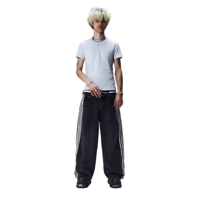 Джинси HCW Adidas & Balenciaga Штани Широкі baggy jeans широкие штаны