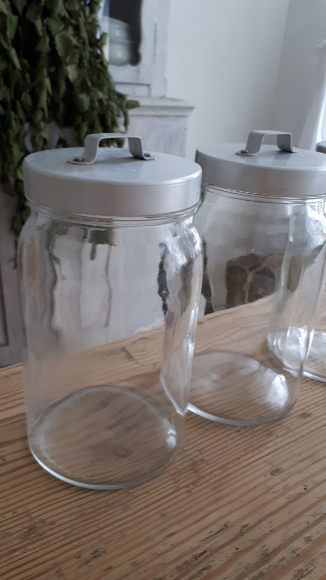 Słoik Ikea Burken, pojemnik szklany, trzy słoiki