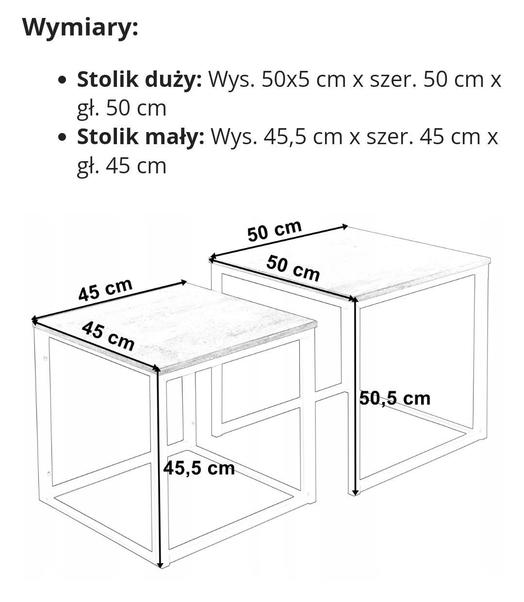 Stolik kawowy 2w1 Loft DOSTAWA GRATIS