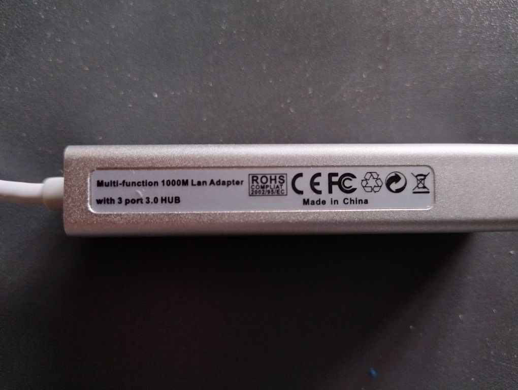 Hub extender portów 3 x USB-C + RJ-45 Gigabit