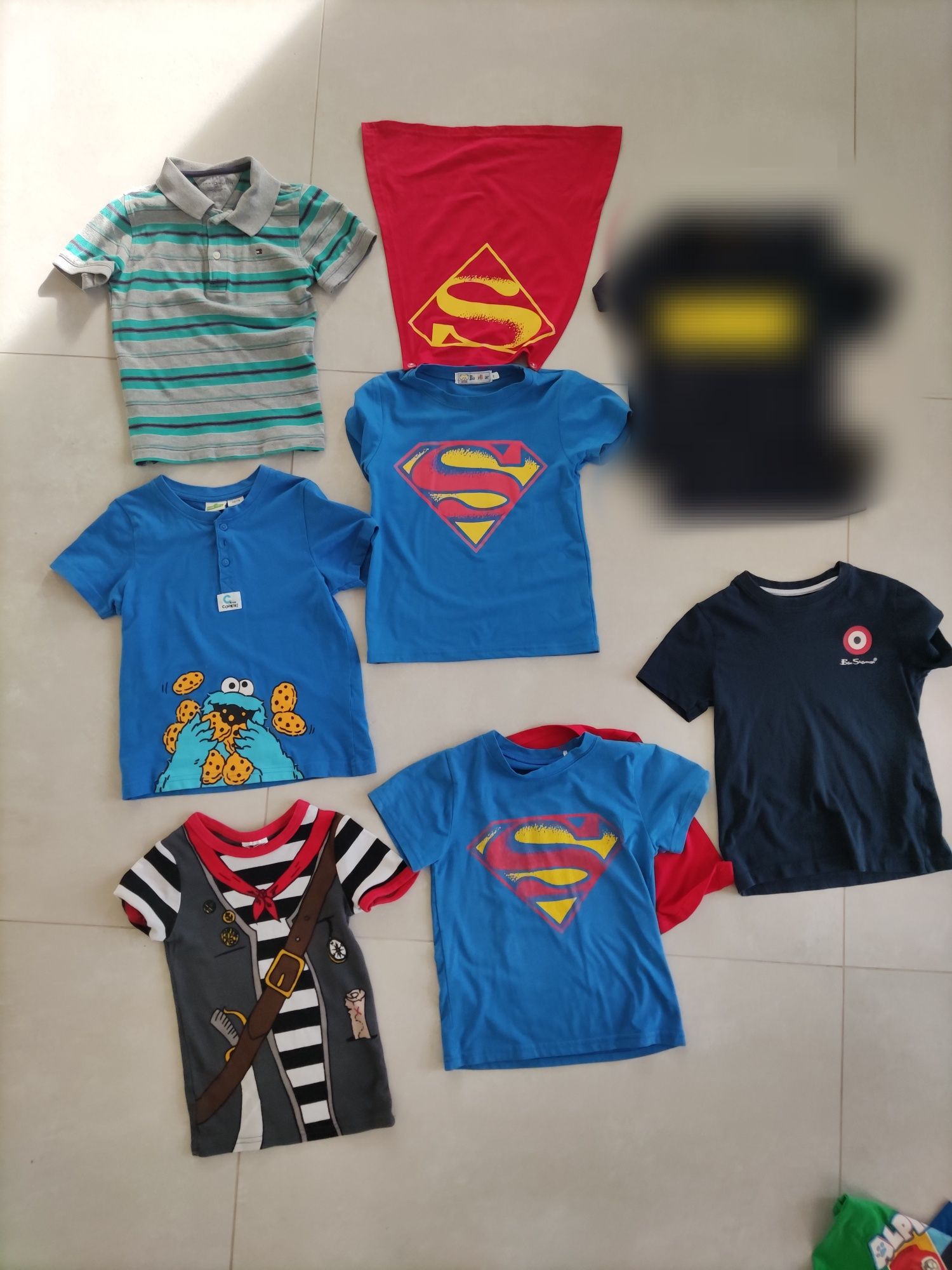 Koszulki zestaw 116 122. Superman, Hilfiger Sherman