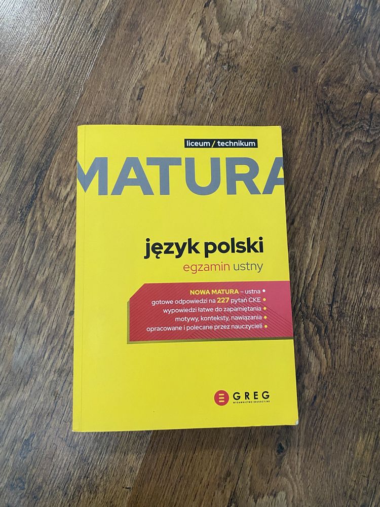 książka matura polski ustny