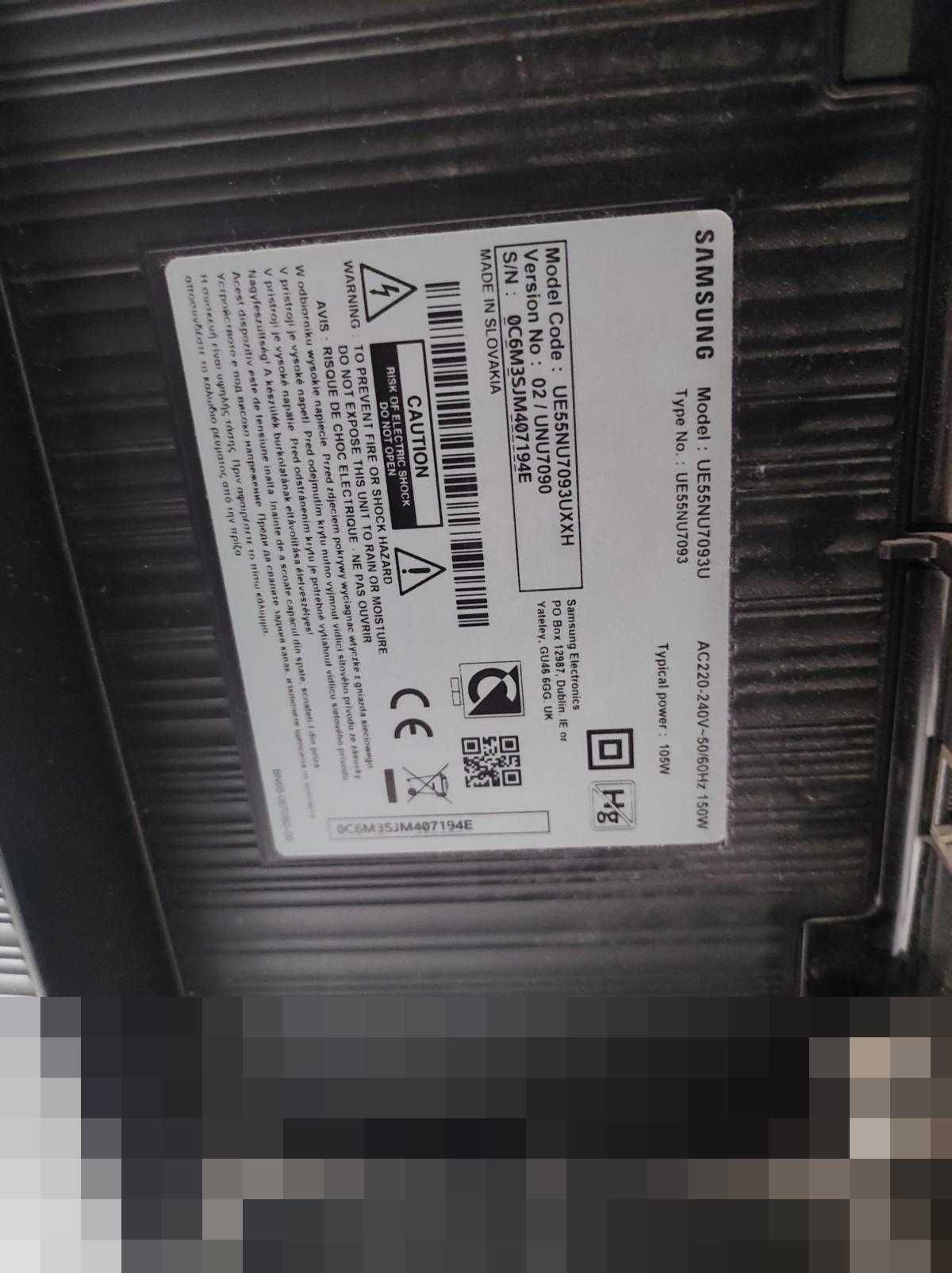 Telewizor Samsung UE55NU7093 4k Smart TV DVBT!