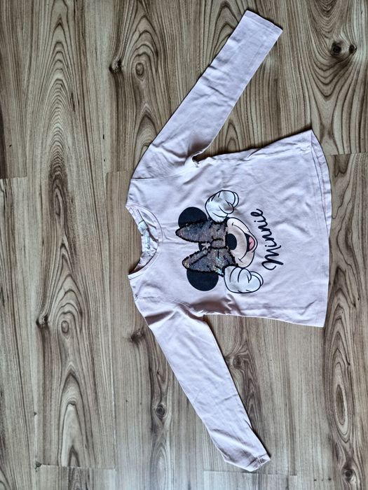 Bluzka z długim rękawem h&m r.122/128 jak 110/116 myszka minnie