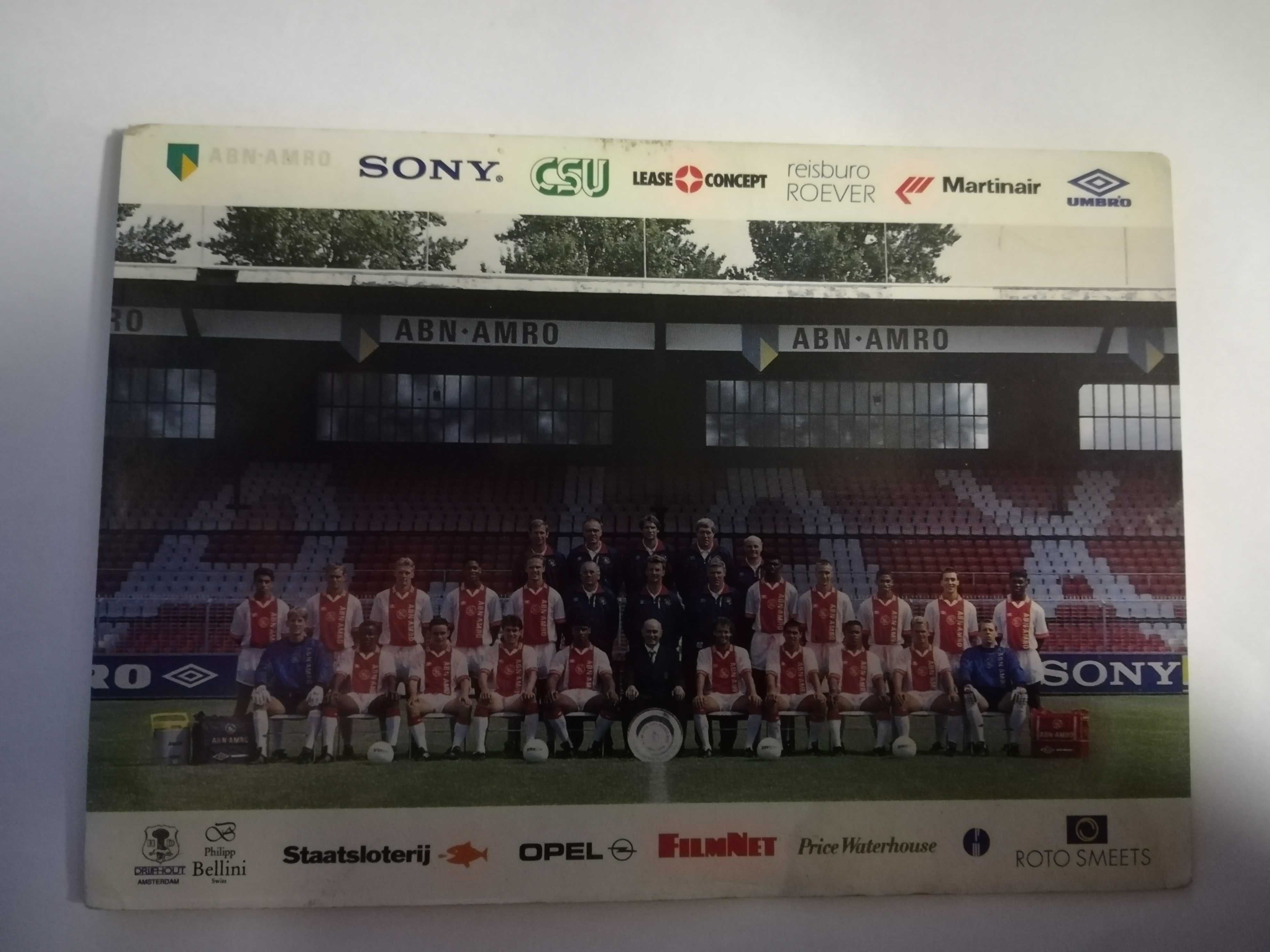 Ajax Amsterdam 94-95 Autografy Davids, Rijkaard, Overmars, Kluivert