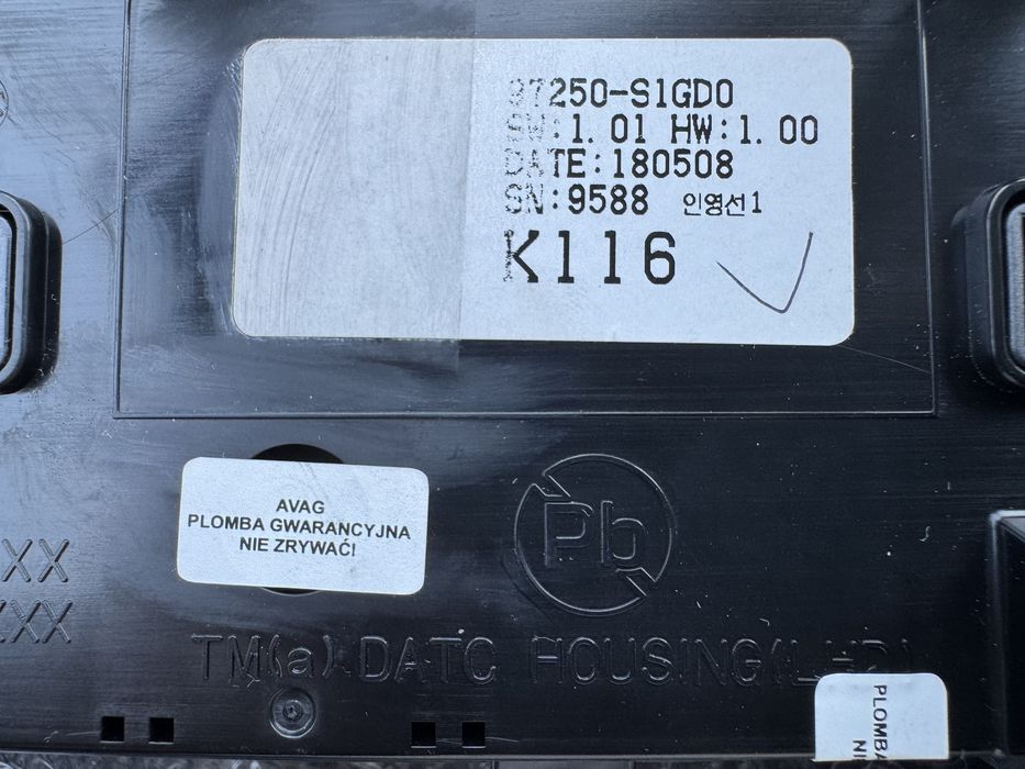 Hyundai Santa Fe 18-19г Панель управління клімат-контролем 97250-S1GD0