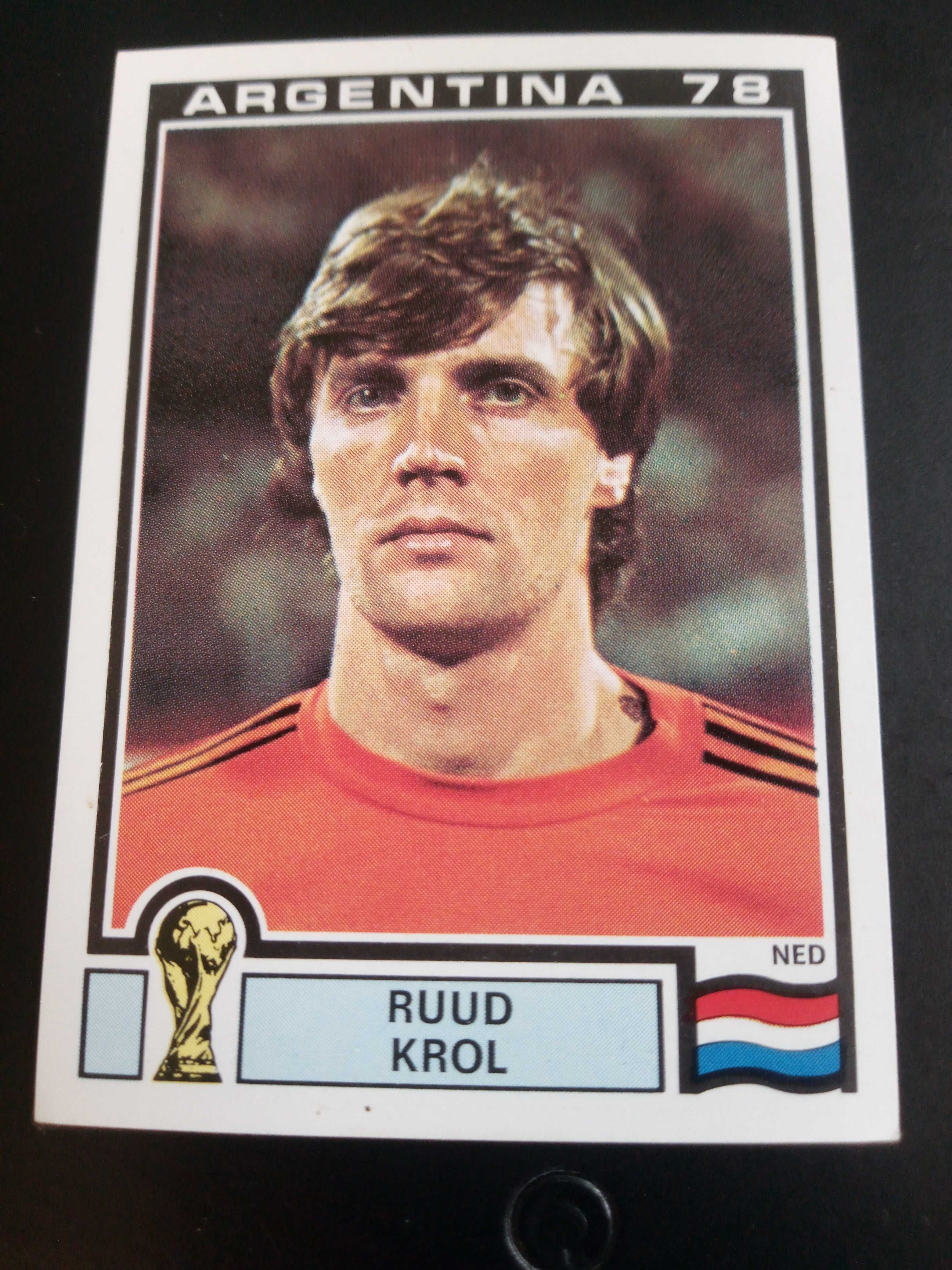 Cromo Panini World Cup Story de Ruud Krol no Mundial 78 na Argentina