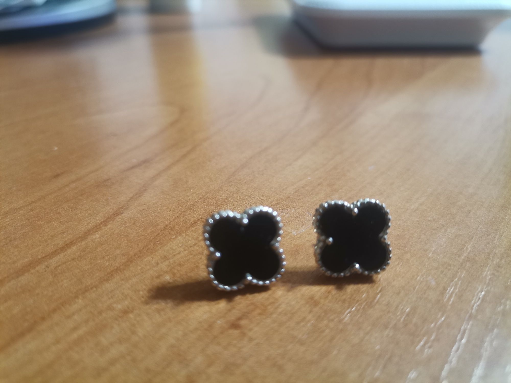 Серьги серебряные Van Cleef