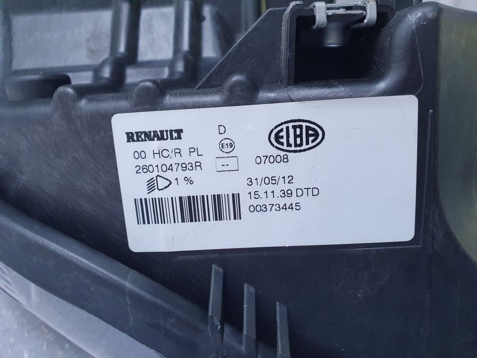 Lampa prawa Dacia sandero stepway Europa