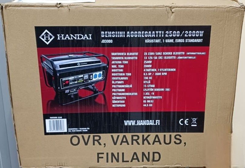 Генератор бензиновий Handai JD3000 2500/2800 кВт.