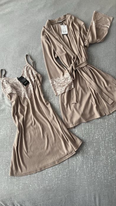 Комплект нічна сорочка та халат