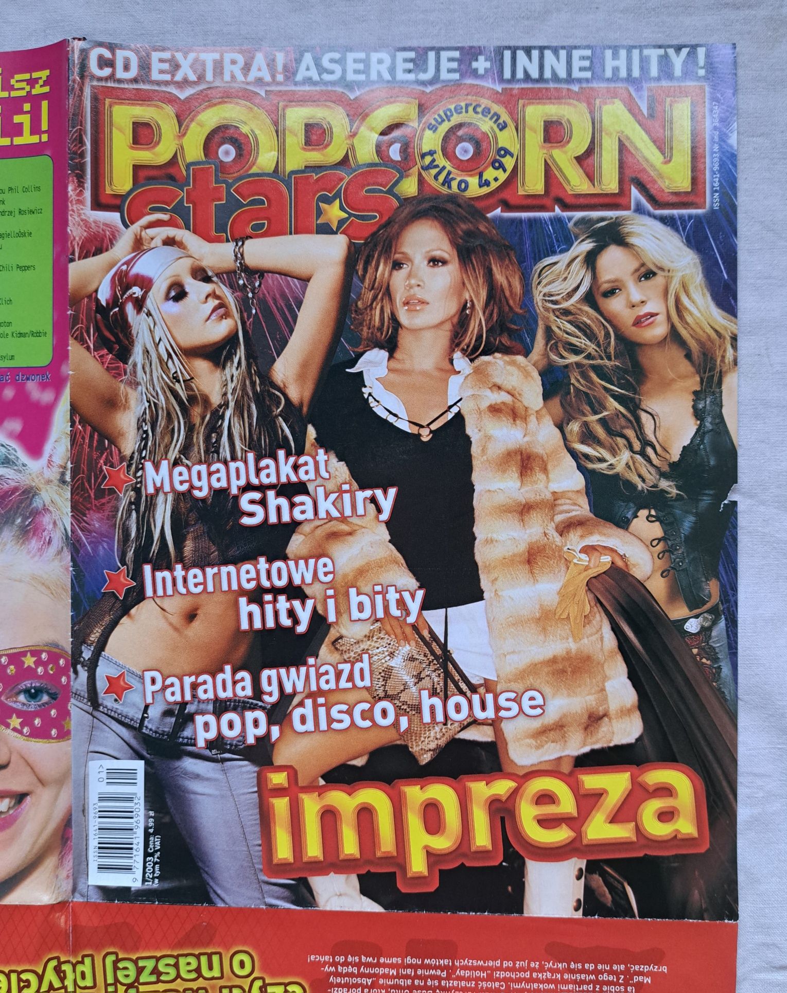 Shakira plakaty z gazety Popcorn 2003 unikaty