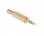 Wtyk Jack 3.5 na kabel złoty 3,5mm STEREO