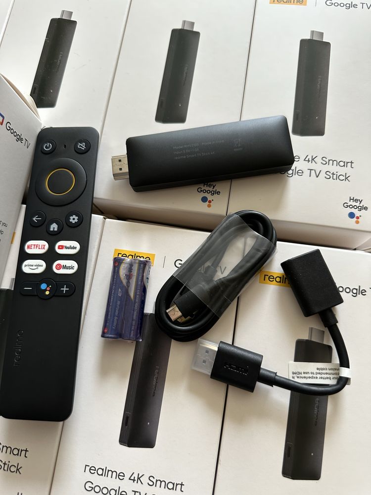 Realme 4K Smart Google TV Stick смарт тв приставка Android tv box