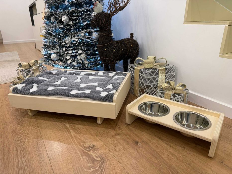 Cama de madeira para cão ou gato