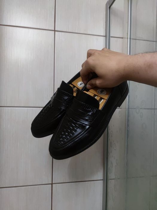 Buty obuwie 42 mokasyny czarne włoskie letnie eleganckie męskie made i