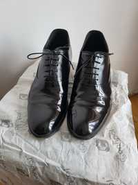 Buty podwyższające męskie lakierki pantofle ślubne