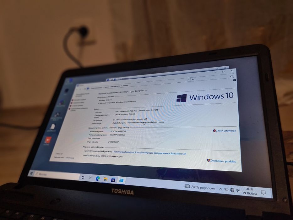 Laptop Toshiba Satelitte C650D sprawny ładowarka 240gb ssd 4gb ram