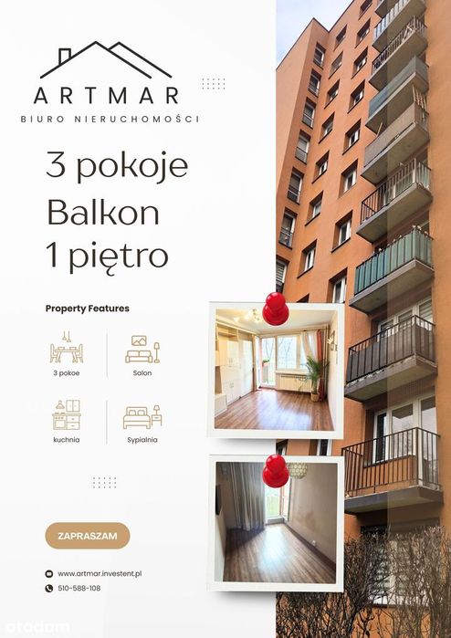 3 pokoje na 1 piętrze blok po termomo Top lokalizacja Szombierki