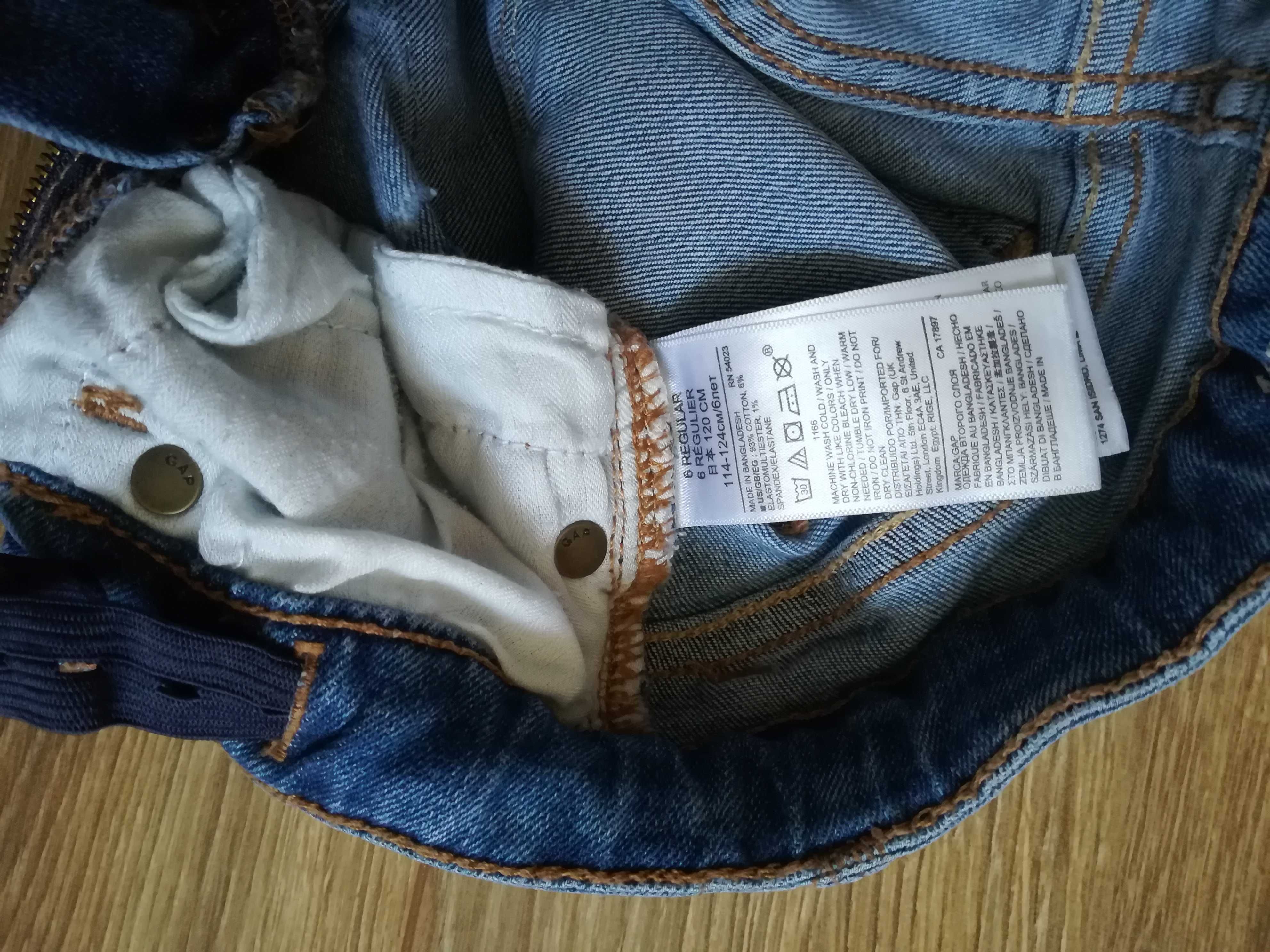 spodnie dla dziewczynki jeansy 116cm Gap 6L