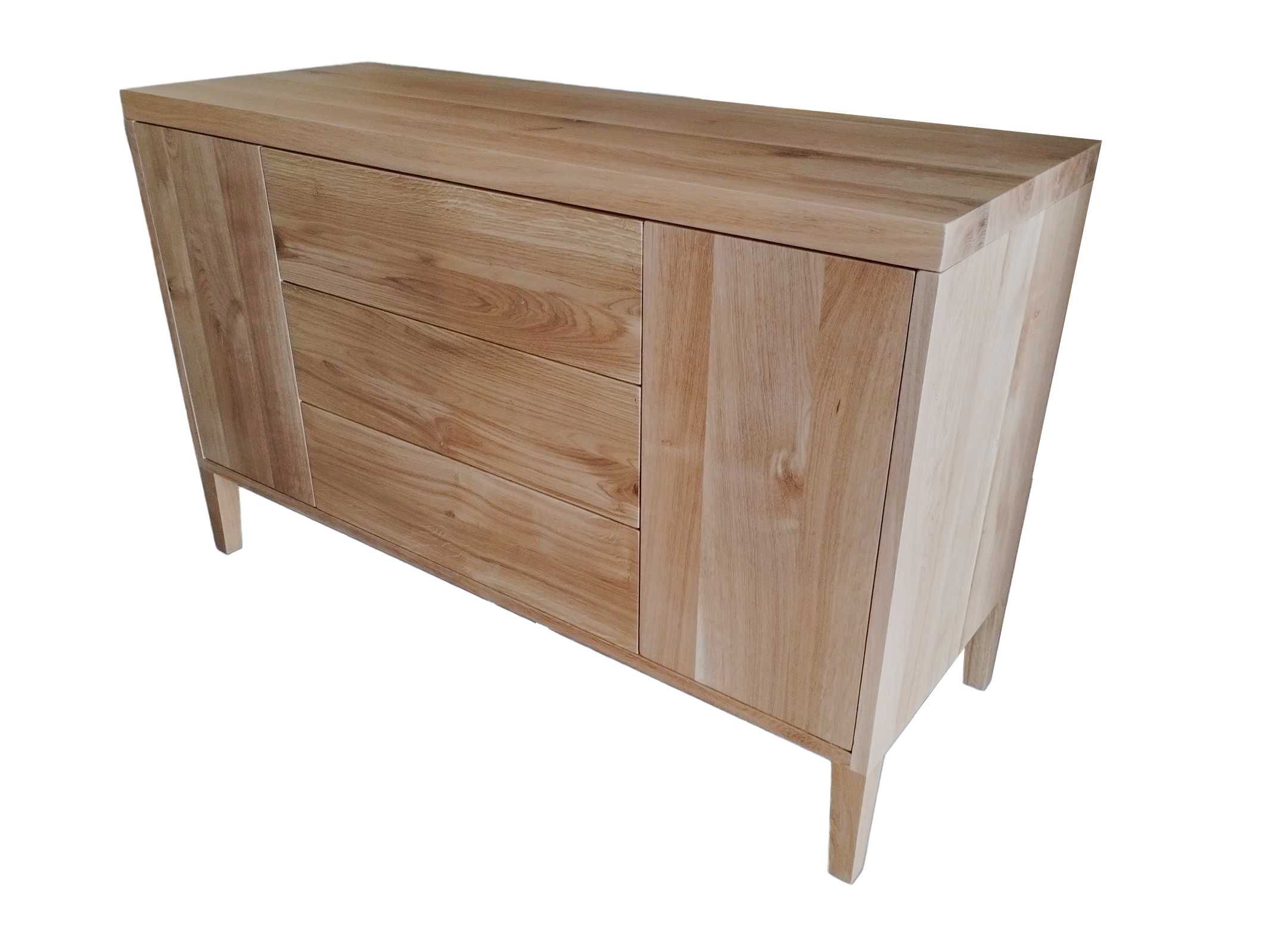 Drewniana szafka pod umywalkę z szufladami dąb 120 cm