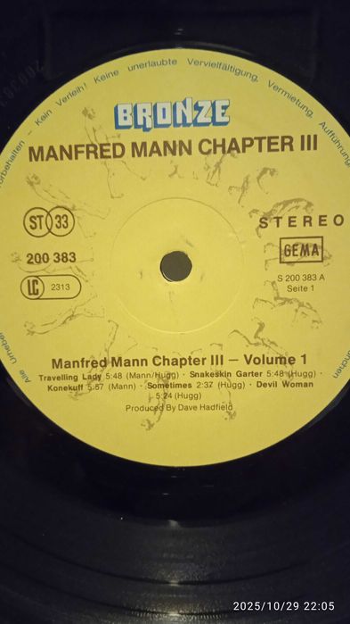 Пластинка группы Manfred Mann