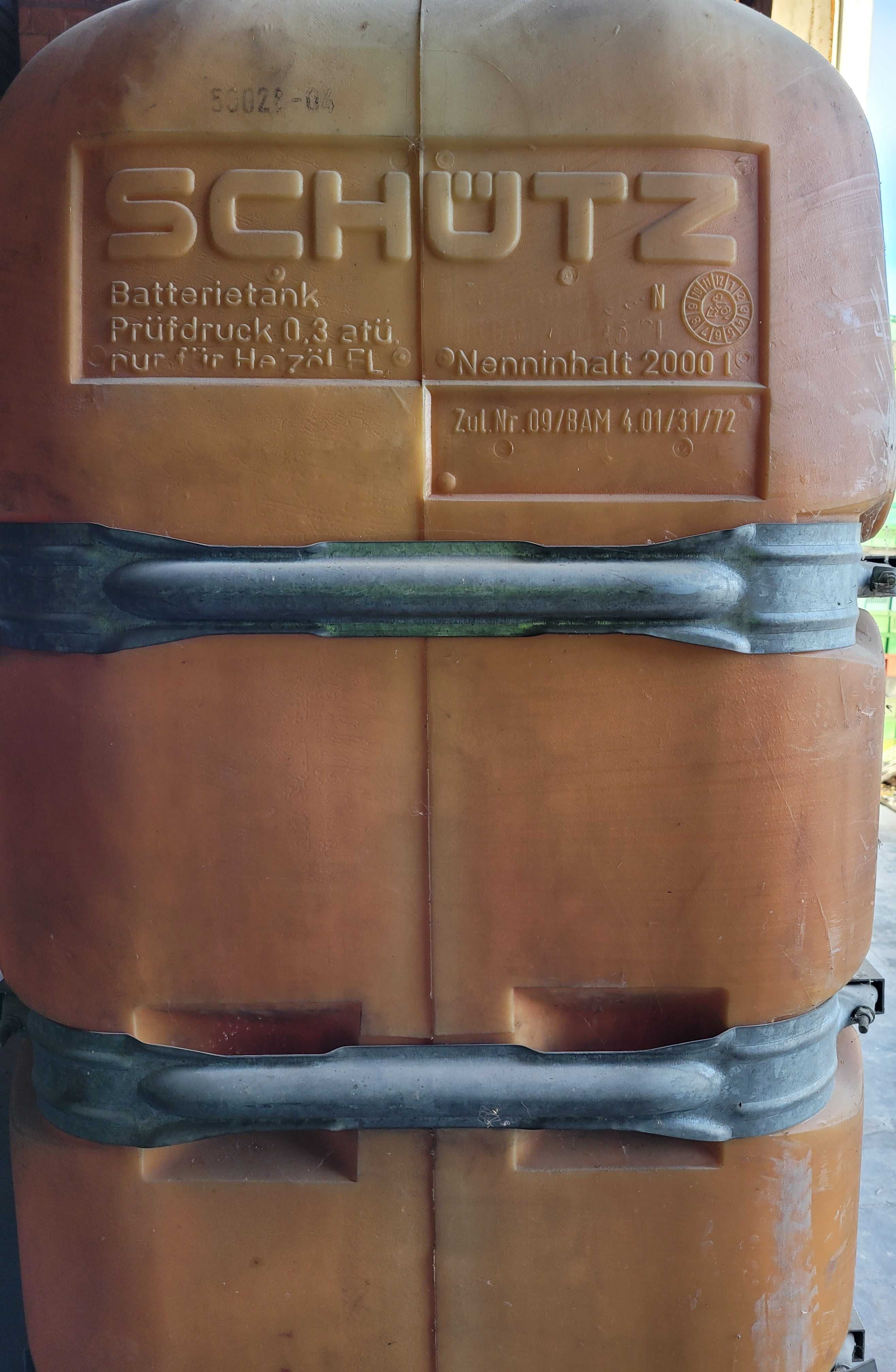 Zbiornik na olej napędowy opałowy paliwo 2000 l schutz wodę szambo rsm