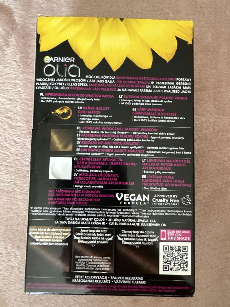 Farba do włosów Garnier OLIA 4.15 mroźna czekolada