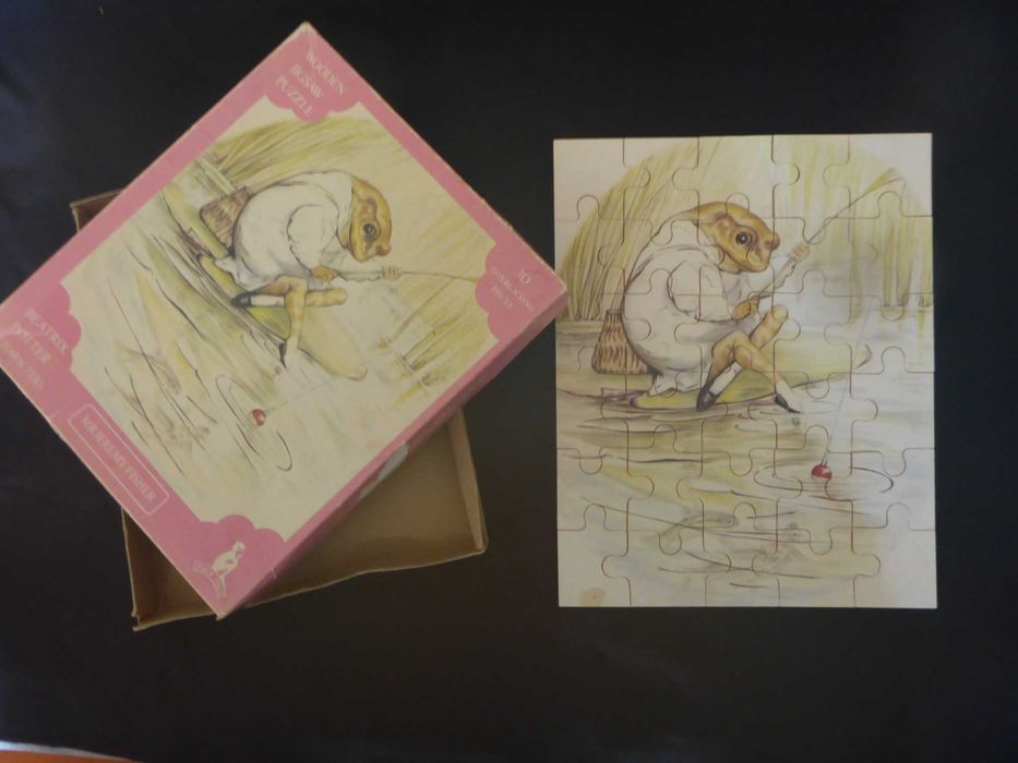 Puzzle de madeira 30 peças Beatrix Potter "Mr Jeremy Fisher" - VINTAGE