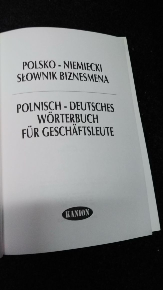 Słownik biznesmena polsko-niemiecki / wyd. Kanion,  Książka