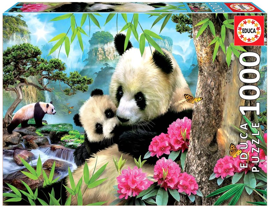 Puzzle 1000 Misie Panda 109573. Educa